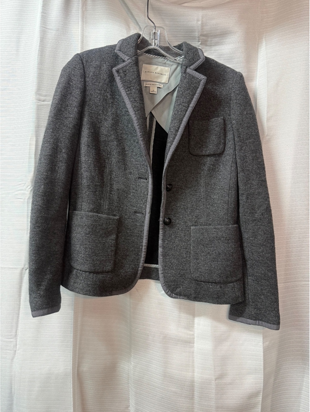Banana Republic Women's Gray Wool Blend Blazer Size 6
